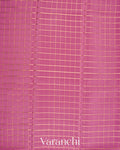 Dusty Lavender Pink Checkered Pure Mysore Crepe Silk Saree