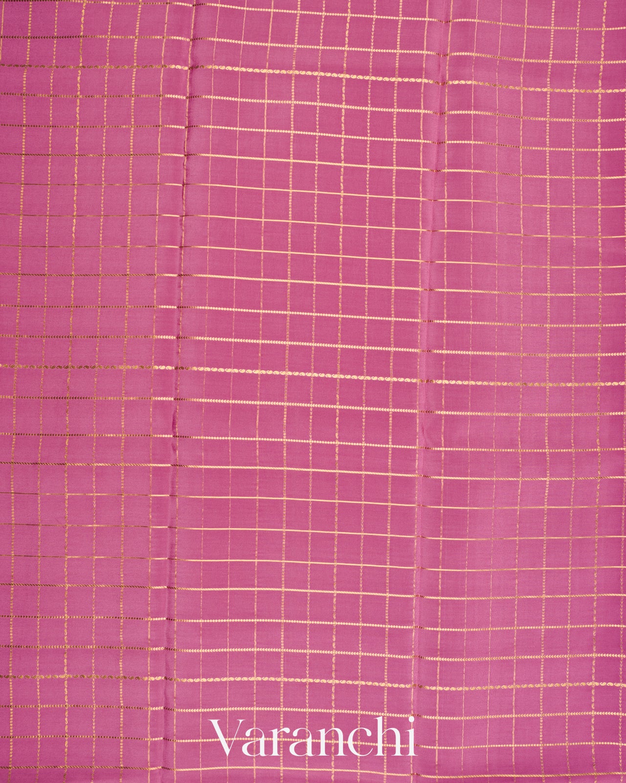 Dusty Lavender Pink Checkered Pure Mysore Crepe Silk Saree