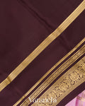 Lilac Pink Pure Mysore Crepe Silk Saree 