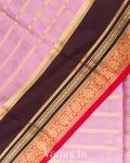 Lilac Pink Pure Mysore Crepe Silk Saree 