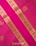 Rich Magenta Pink Pure Mysore Crepe Silk Saree