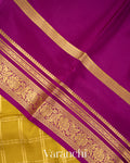 Mehandi Green Pure Mysore Crepe Silk Saree