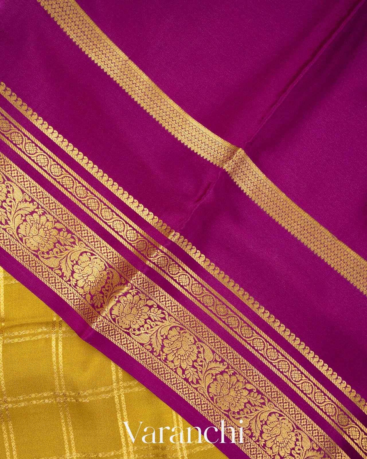 Mehandi Green Pure Mysore Crepe Silk Saree