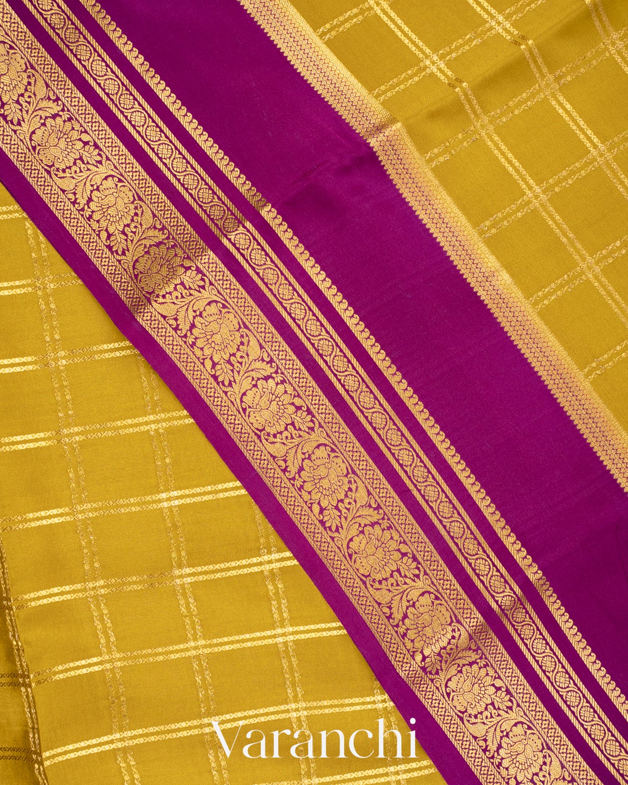 Mehandi Green Pure Mysore Crepe Silk Saree
