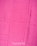 Bright Rose Pink Pure Mysore Crepe Silk Saree