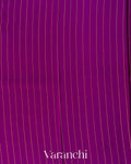 Purple Striped Pure Mysore Crepe Silk Saree