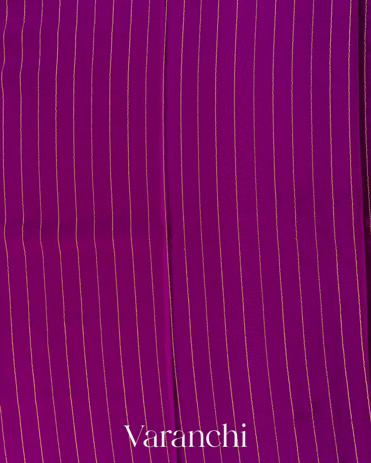 Purple Striped Pure Mysore Crepe Silk Saree