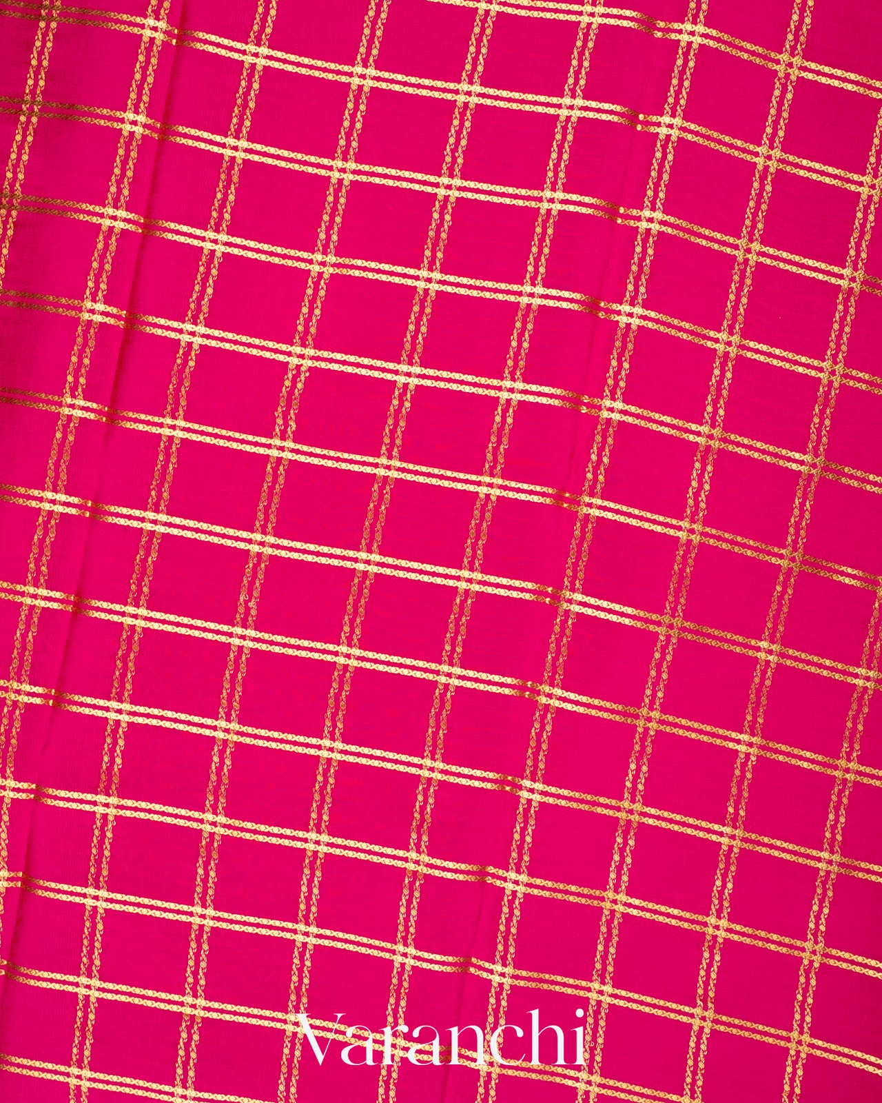 Rani Pink Pure Mysore Crepe Silk Saree