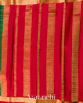 Bright Red Pure Mysore Crepe Silk Saree