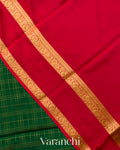 Bright Red Pure Mysore Crepe Silk Saree
