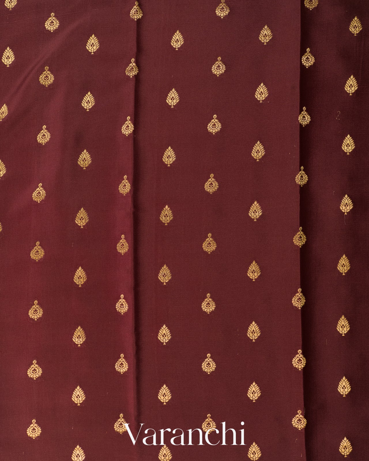 Rust Orange with Patli Butta Pure Mysore Crepe Silk Saree