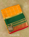 Turmeric Yellow Pure Mysore Crepe Silk Saree