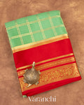 Mint Green Pure Mysore Crepe Silk Saree