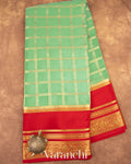 Mint Green Pure Mysore Crepe Silk Saree