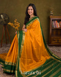Turmeric Yellow Pure Mysore Crepe Silk Saree