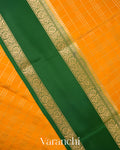 Turmeric Yellow Pure Mysore Crepe Silk Saree