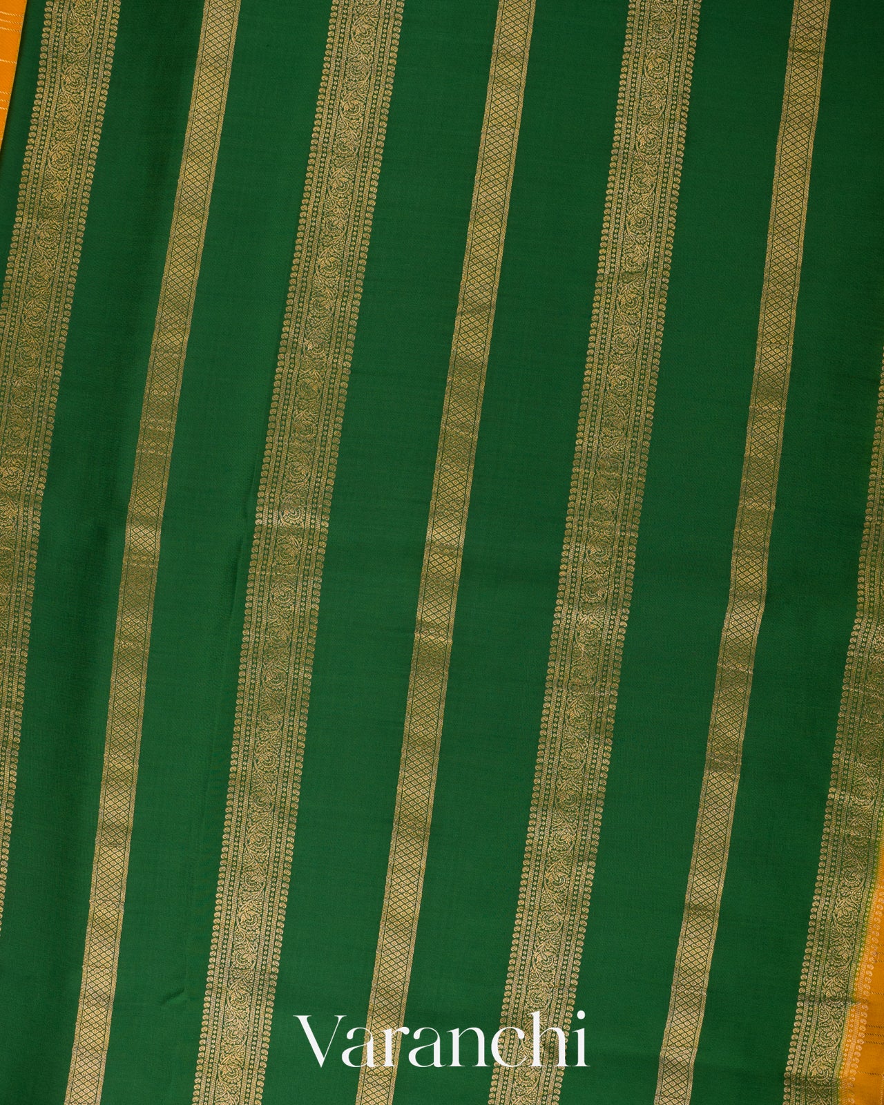 Turmeric Yellow Pure Mysore Crepe Silk Saree