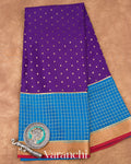 Deep Purple Pure Mysore Crepe Silk Saree 