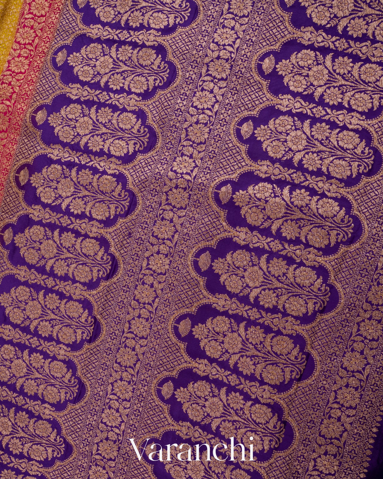 Olive Yellow Pure Crepe Silk Handloom Saree