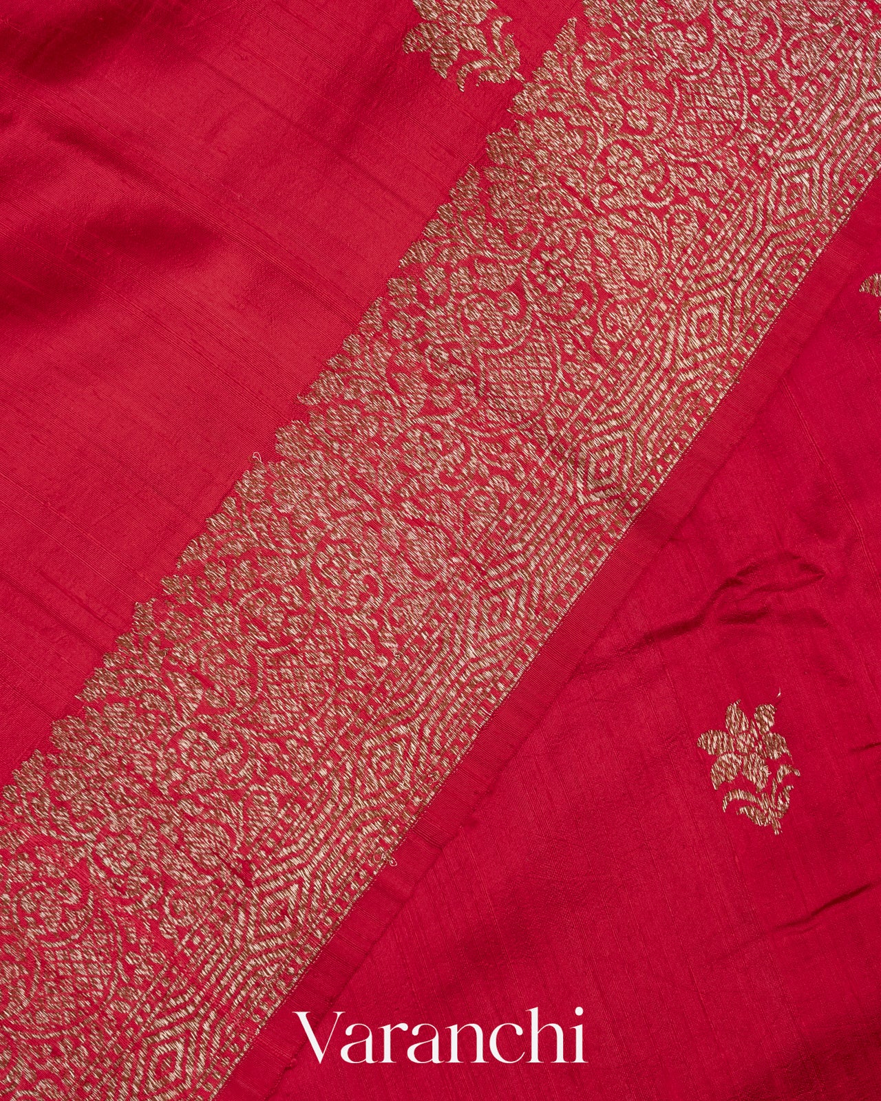 Rani Pink Ombre-Dyed Raw Silk Handloom Saree