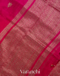 Rani Pink Ombre-Dyed Raw Silk Handloom Saree