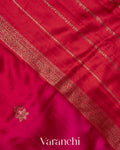 Rani Pink Ombre-Dyed Raw Silk Handloom Saree