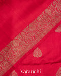 Bright Red and Rani Pink Pure Raw Silk Ombre-dyed Handloom Saree