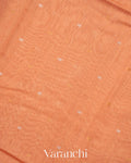 Muskmelon Orange Pure Moonga Silk Saree