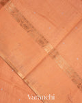 Muskmelon Orange Pure Moonga Silk Saree