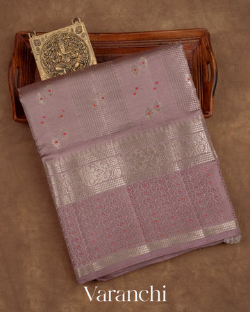 Deep Dusty Pink Pure Mango Silk Saree