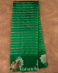 Emerald Green Pure Poona Silk Handloom Saree