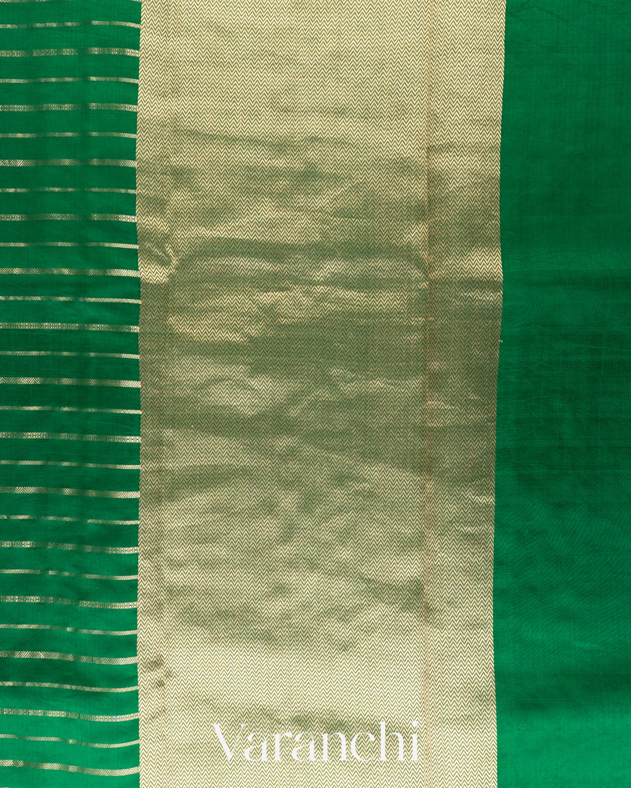 Emerald Green Pure Poona Silk Handloom Saree
