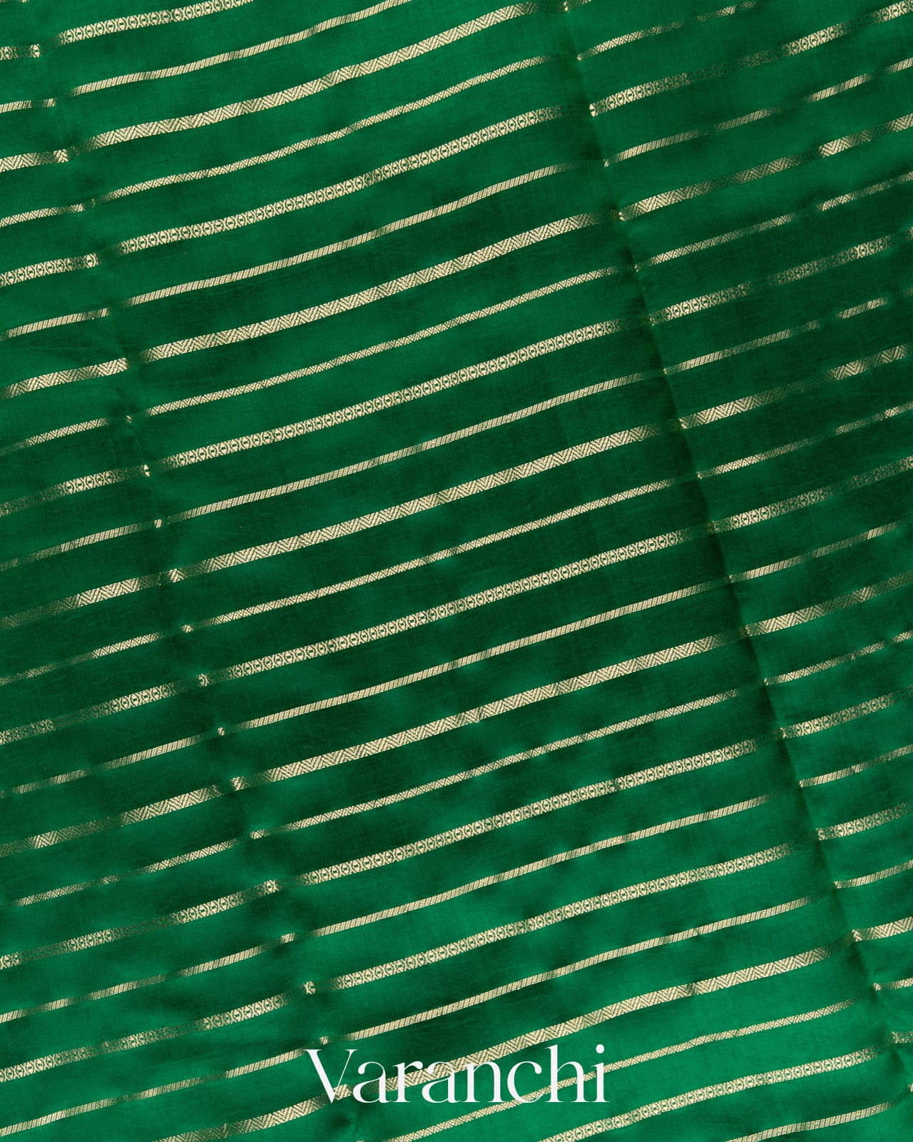 Emerald Green Pure Poona Silk Handloom Saree