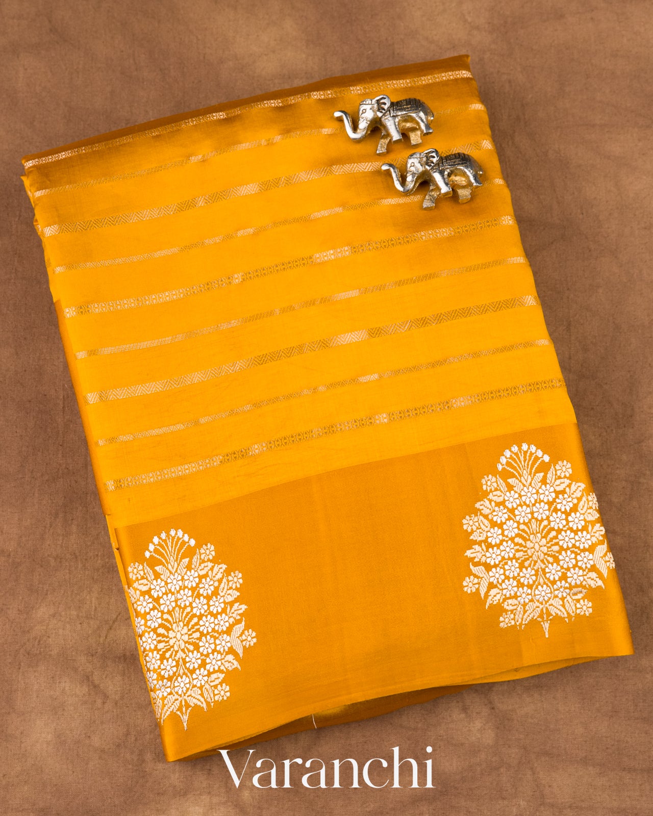 Haldi Yellow Pure Poona Silk Handloom Saree