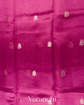 Pink Floral Printed Pure Poona Silk Saree