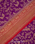 Purple Pure Georgette Silk Saree