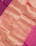 Mulberry Purple Pure Katan Silk Handloom Saree