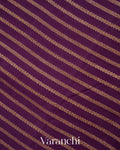 Deep Purple Pure Crepe Silk Handloom Saree