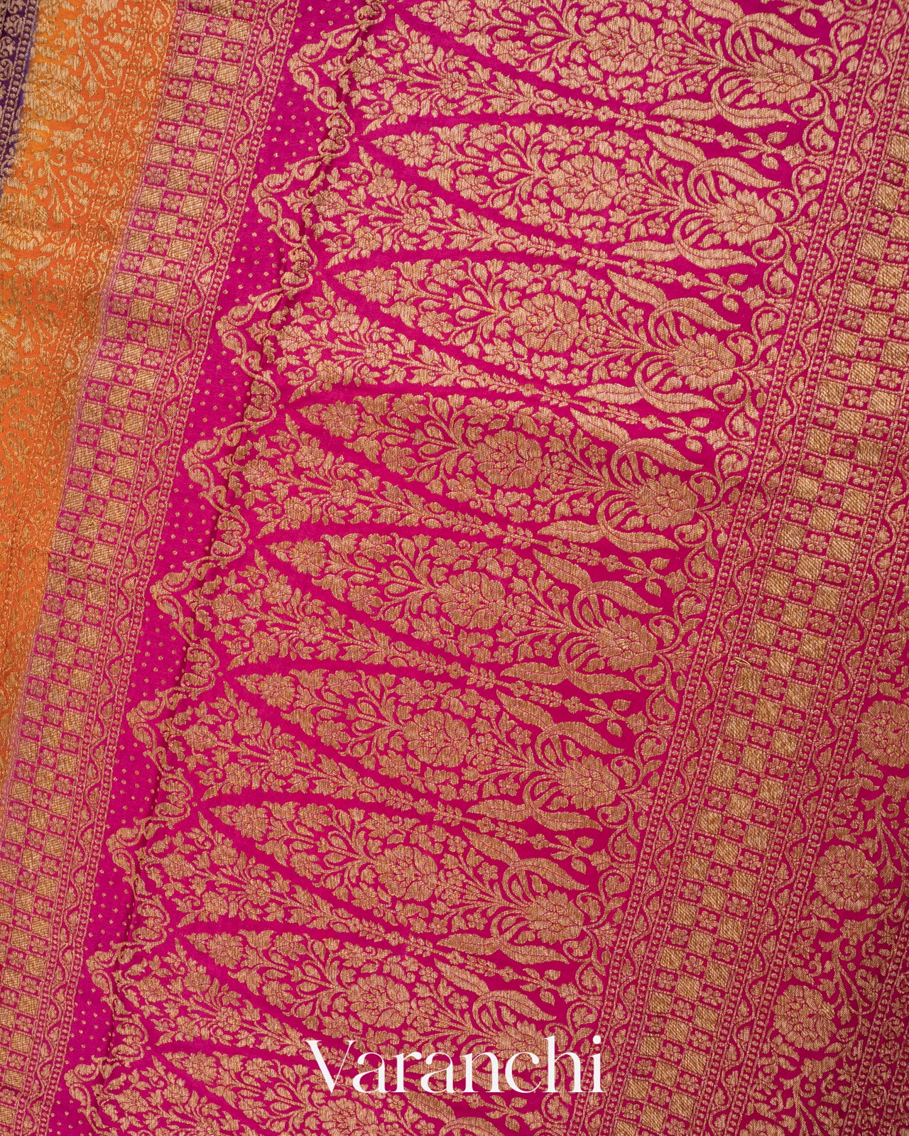 Deep Purple Pure Crepe Silk Handloom Saree