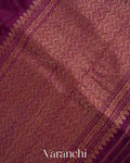 Purple Borderless Pure Raw Silk Handloom Saree