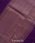 Purple Pure Raw Silk Handloom Saree