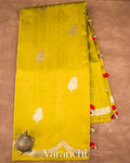 Mustard Yellow Pure Raw Silk Handloom Saree