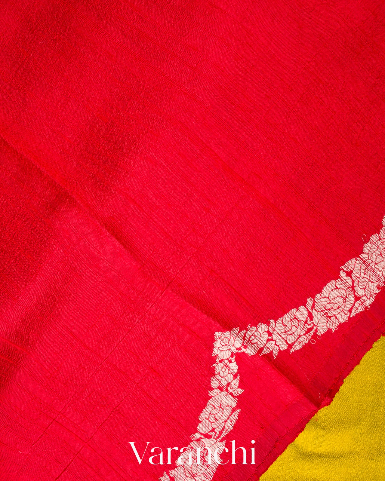 Mustard Yellow Pure Raw Silk Handloom Saree