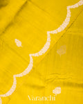 Mustard Yellow Pure Raw Silk Handloom Saree