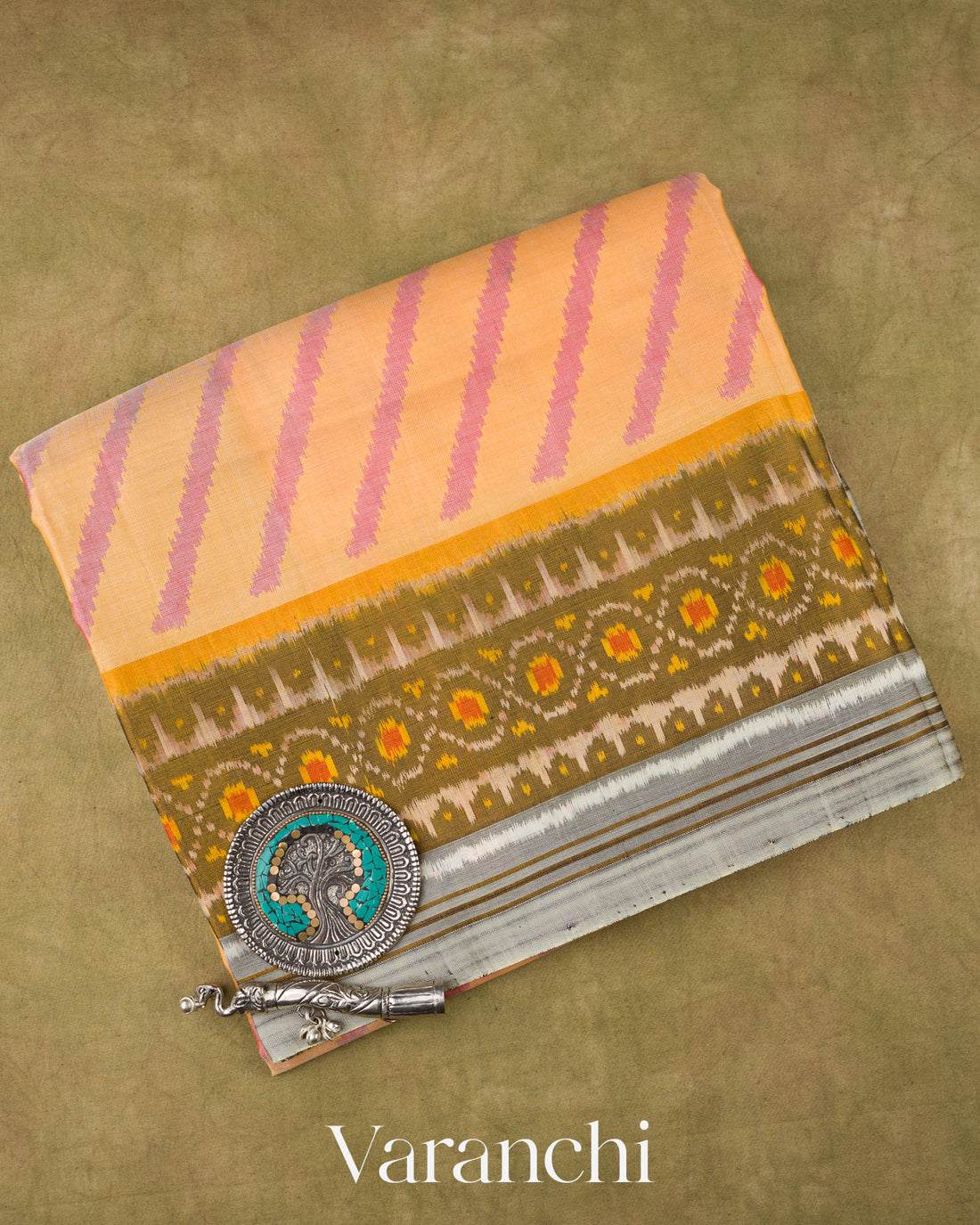 Butter Yellow Pure Rajkot Patola Silk Handloom Saree