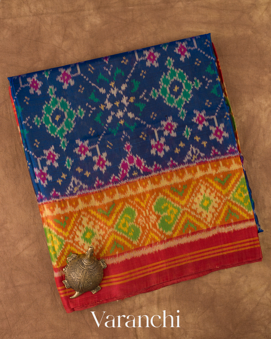Royal Blue Pure Rajkot Patola Silk Handloom Saree