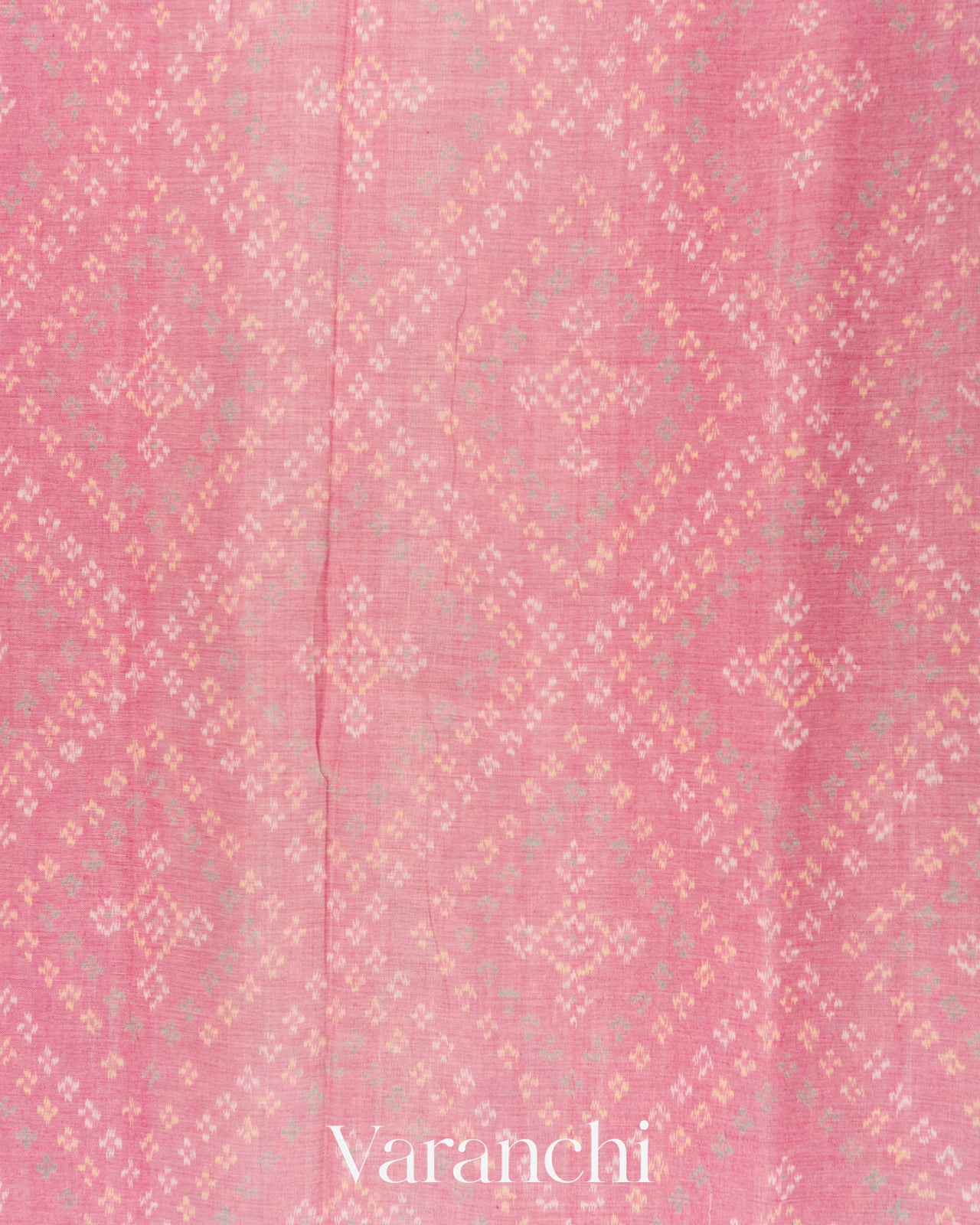 Rose Pink Pure Rajkot Patola Cotton Handloom Saree