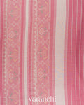 Rose Pink Pure Rajkot Patola Cotton Handloom Saree