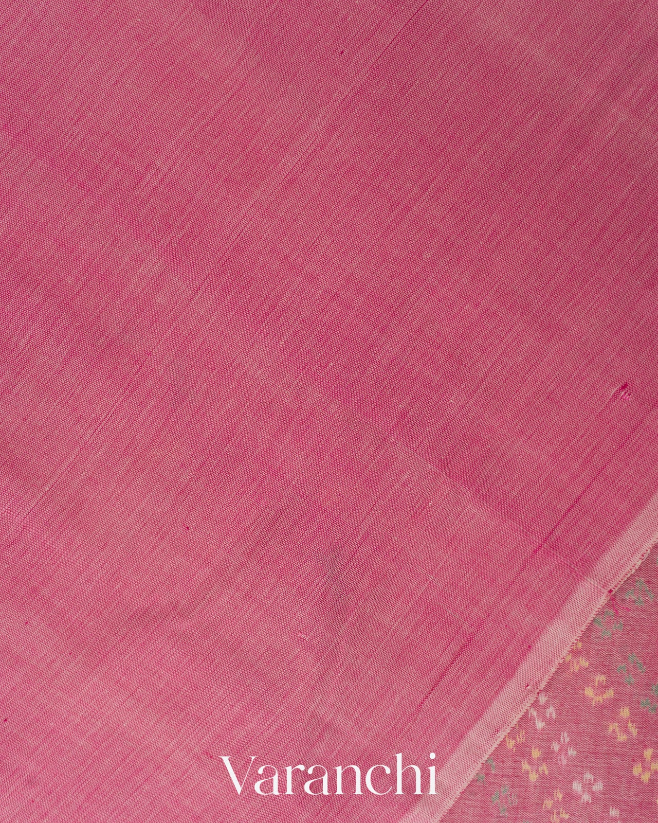 Rose Pink Pure Rajkot Patola Cotton Handloom Saree