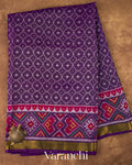 Deep Purple Pure Rajkot Patola Silk Handloom Saree 